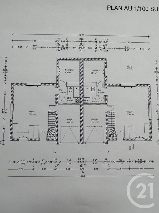 maison à vendre - 5 pièces - 85.0 m2 - AISEREY - 21 - BOURGOGNE - Century 21 Martinot Immobilier