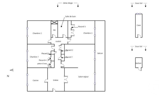 Appartement T5 à vendre - 4 pièces - 107.33 m2 - DIJON - 21 - BOURGOGNE - Century 21 Martinot Immobilier